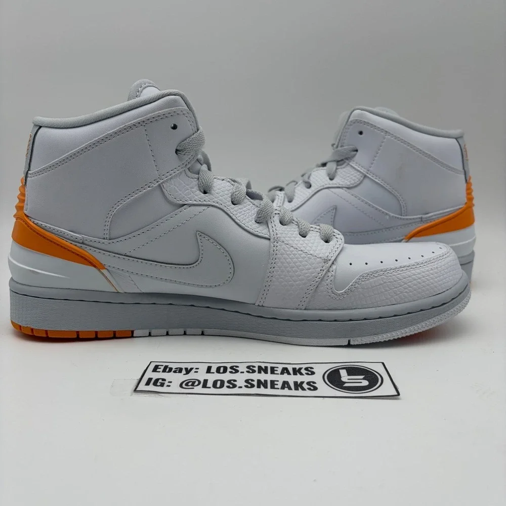Nike Air Jordan 1 Retro 86 White Kumquat Pure Platinum Mens Size 10 (644490-115)